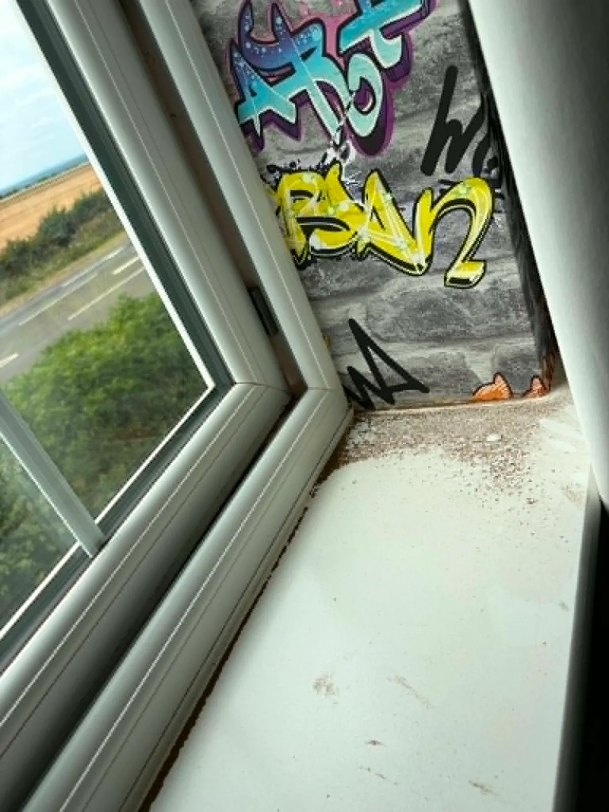 Dust settled in a child's bedroom